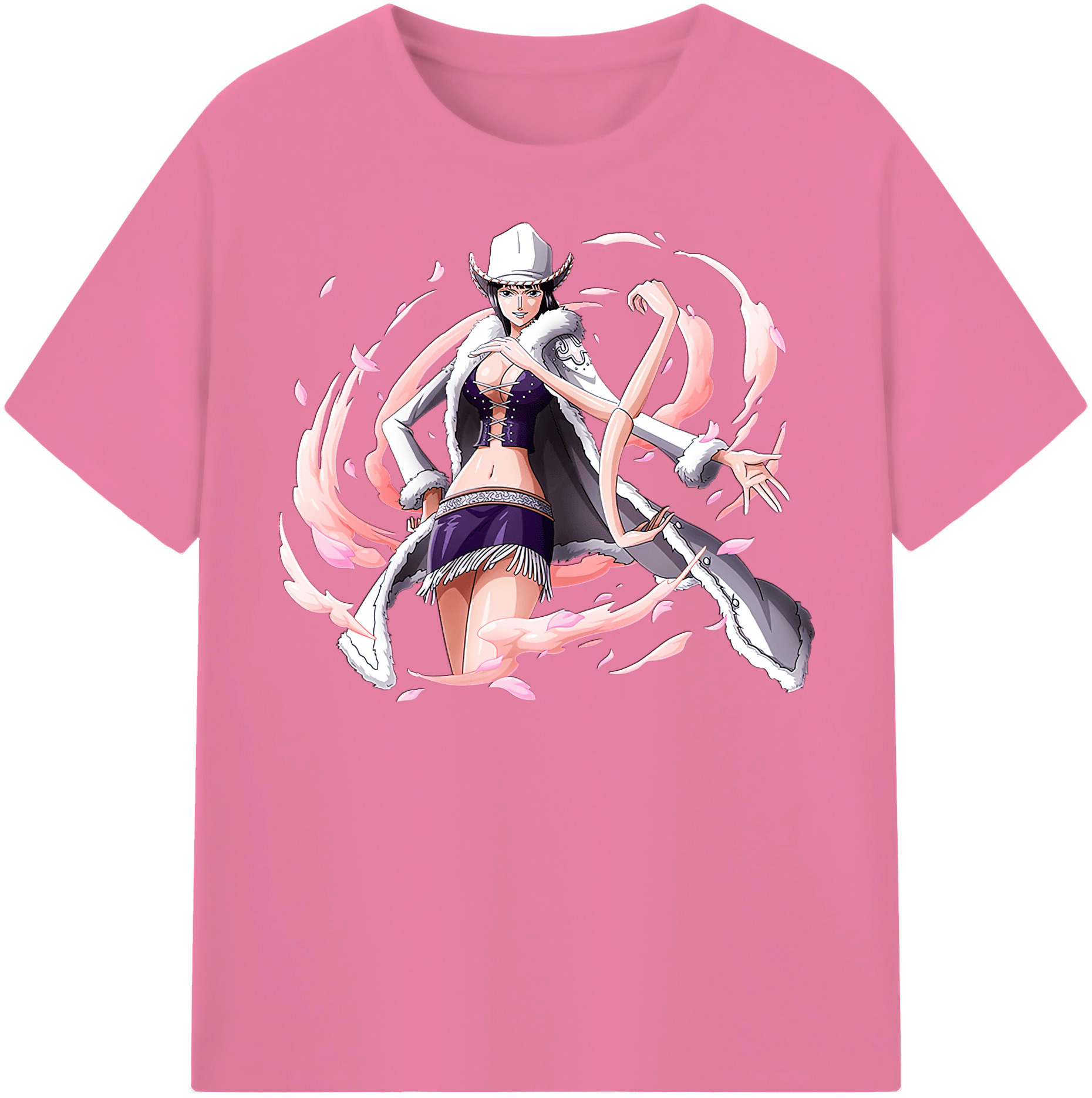 ワンピース ニコ・ロビン ONE PIECE Nico Robin 綿100％半袖Tシャツ（フロントプリント）